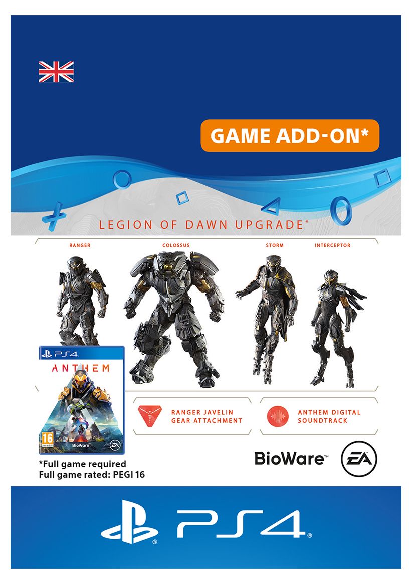 Anthem Legion Of Dawn Edition Upgrade On Ps4 Simplygames