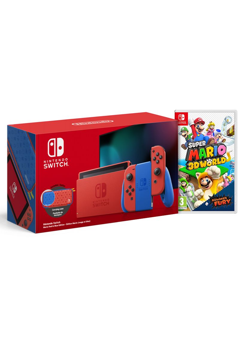 Nintendo Switch Console Mario Red and Blue Edition + Super Mario 3D