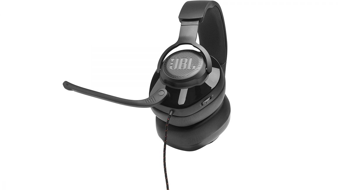 JBL Quantum 300 Wired OverEar Gaming Headset Black on PS5 SimplyGames